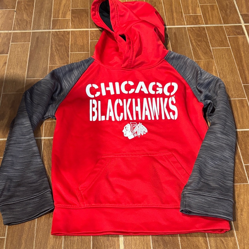 🌈4/$25🌈 Chicago Blackhawks Kids Hoodie - Red and Gray